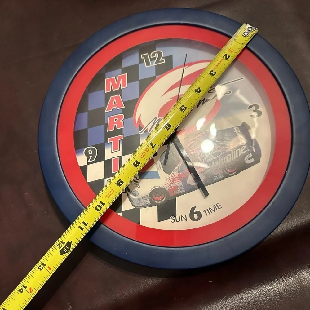 Mark martin nascar wall clock